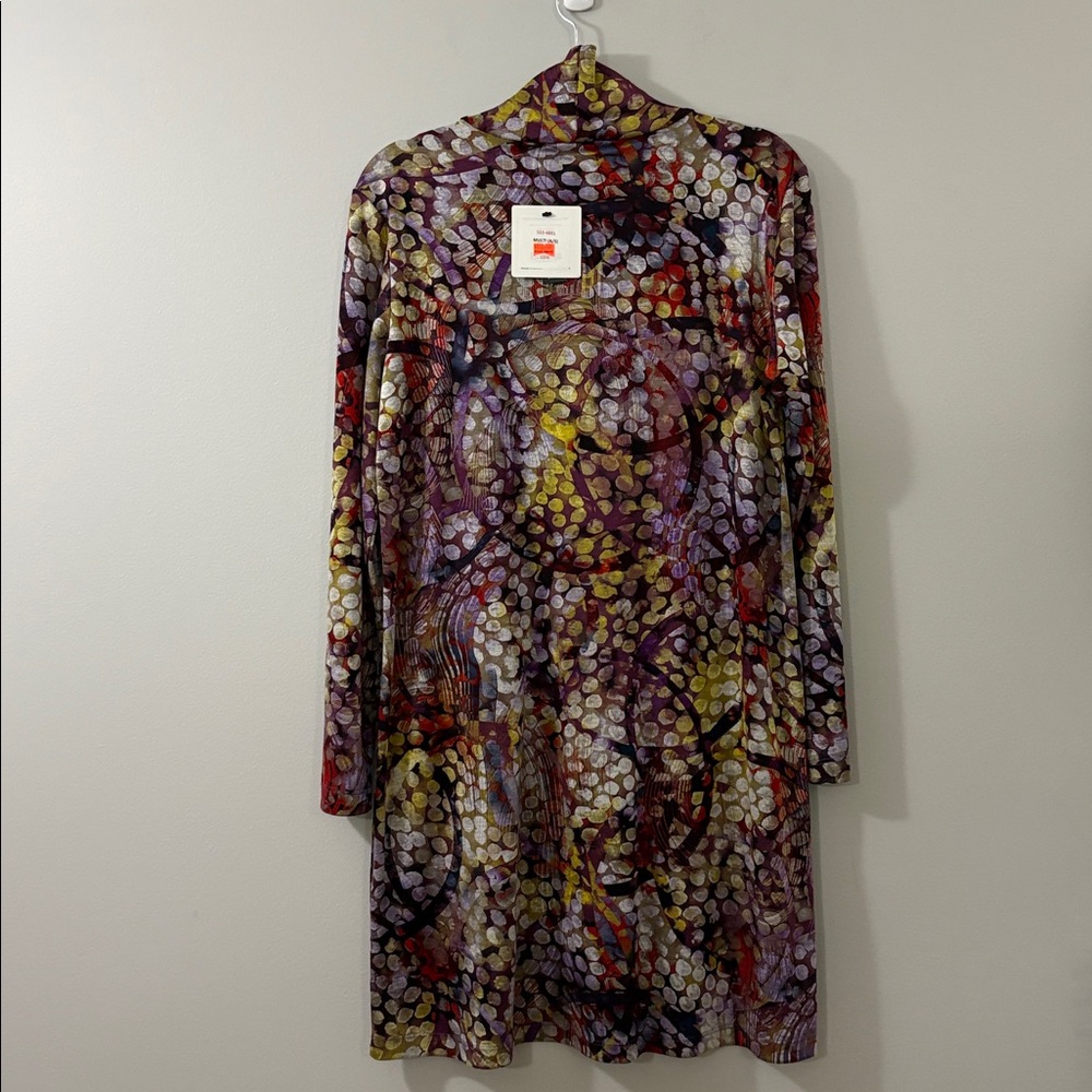 Urbanology Abstract Cowl Neck Dress | Size M | Made in Canada (OVERSIZED) - Picture 3 of 10